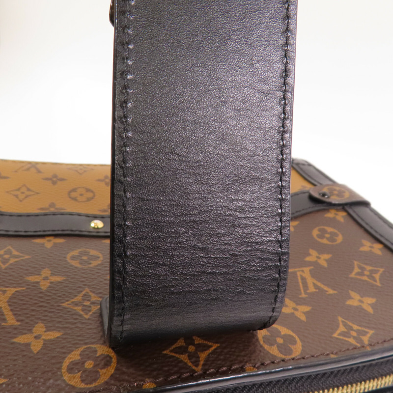LOUIS VUITTON Monogram Reverse Trunk Clutch金扣肩背袋-15