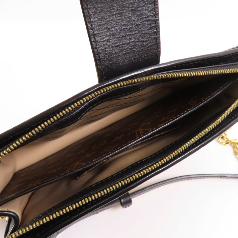 LOUIS VUITTON Monogram Reverse Trunk Clutch金扣肩背袋-16