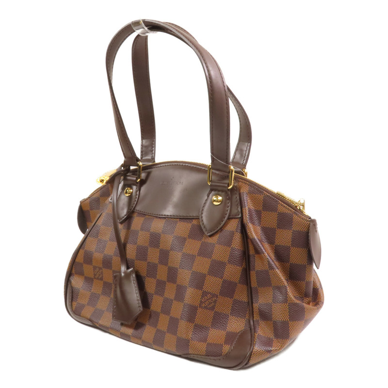 LOUIS VUITTON Damier Ebene Verona PM金扣手挽袋-2