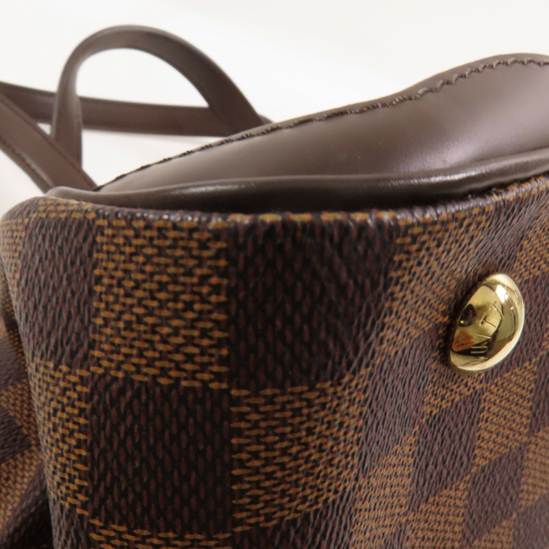 LOUIS VUITTON Damier Ebene Verona PM金扣手挽袋-5