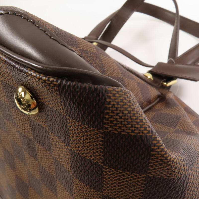 LOUIS VUITTON Damier Ebene Verona PM金扣手挽袋-6