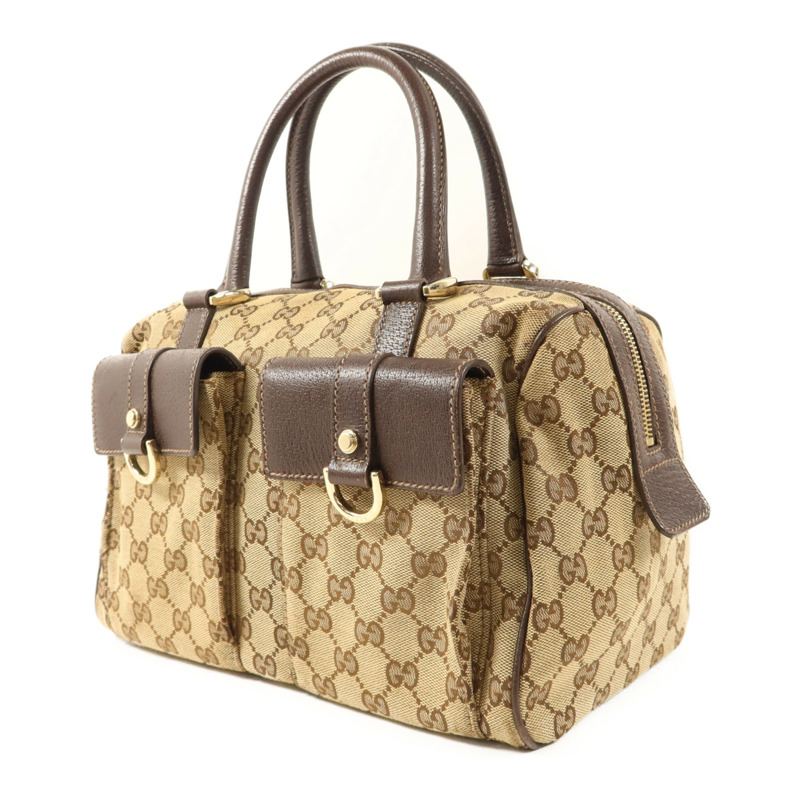 GUCCI 帆布Abbey Pocket Handbag金扣手挽袋-2