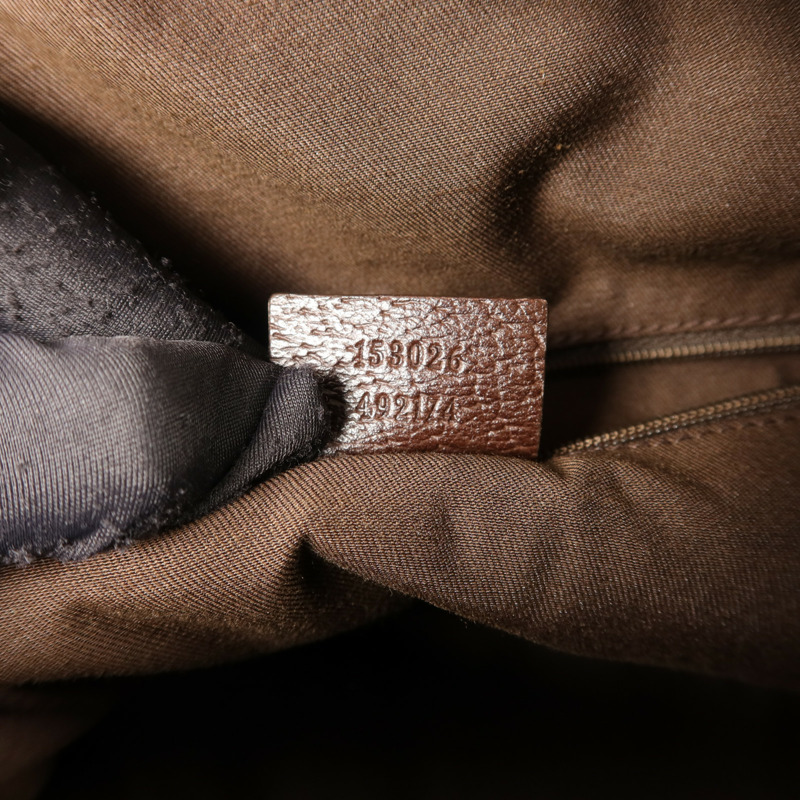 GUCCI 帆布Abbey Pocket Handbag金扣手挽袋-7