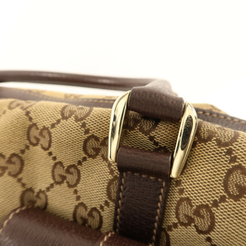 GUCCI 帆布Abbey Pocket Handbag金扣手挽袋-9