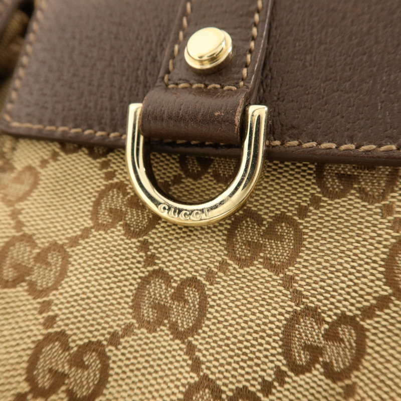 GUCCI 帆布Abbey Pocket Handbag金扣手挽袋-10