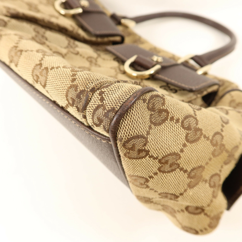 GUCCI 帆布Abbey Pocket Handbag金扣手挽袋-11