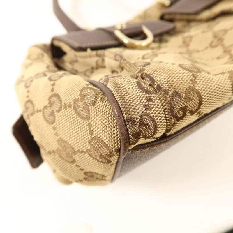 GUCCI 帆布Abbey Pocket Handbag金扣手挽袋-12