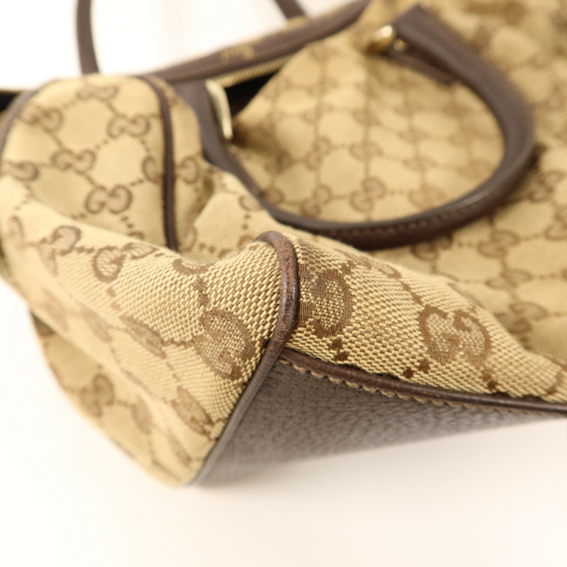 GUCCI 帆布Abbey Pocket Handbag金扣手挽袋-14