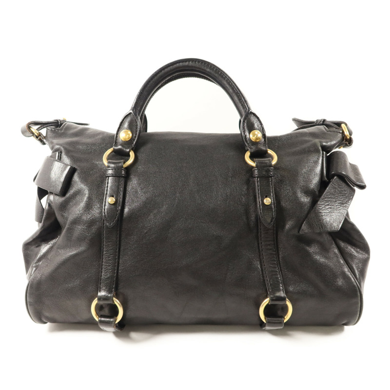 Miu Miu 牛皮皮革2 Way Shoulder Bag金扣手挽肩背兩用袋-1