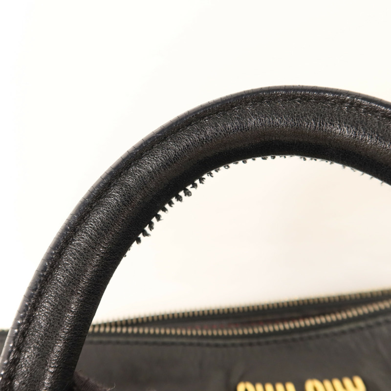 Miu Miu 牛皮皮革2 Way Shoulder Bag金扣手挽肩背兩用袋-14
