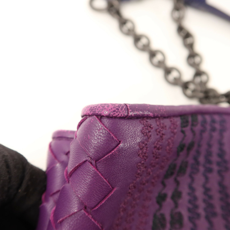 BOTTEGA VENETA 羊皮皮革Shoulder Bag鏈帶肩背袋-15