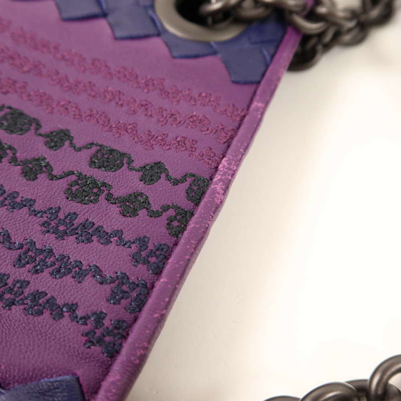 BOTTEGA VENETA 羊皮皮革Shoulder Bag鏈帶肩背袋-17