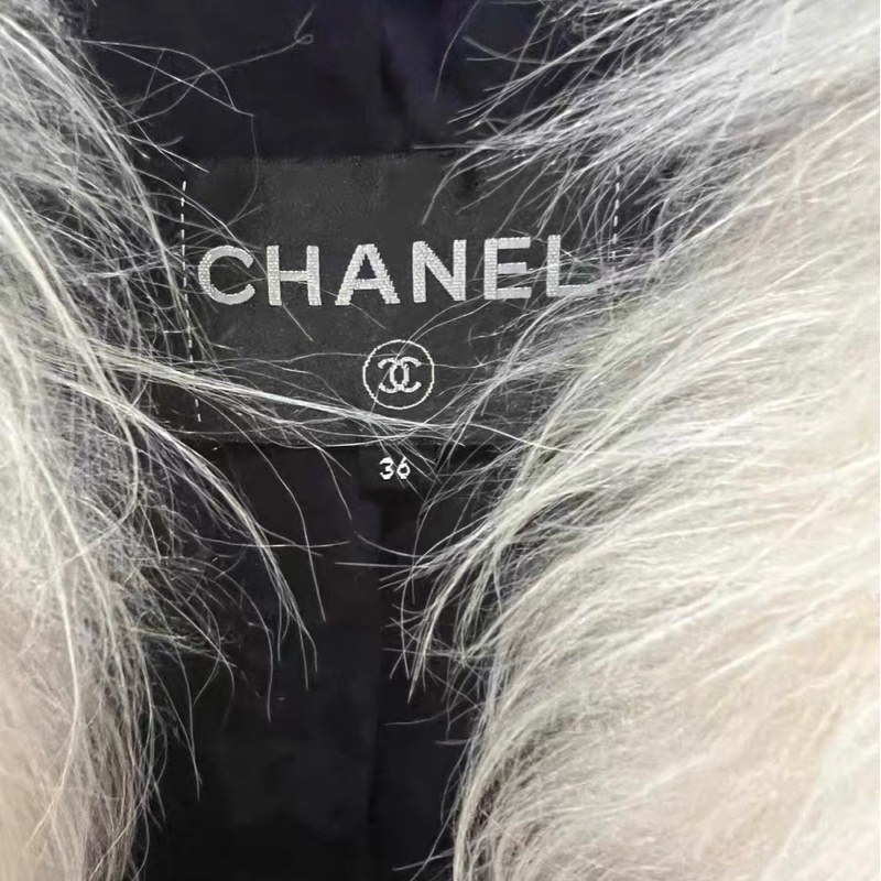 Chanel皮衣海軍領36碼-3