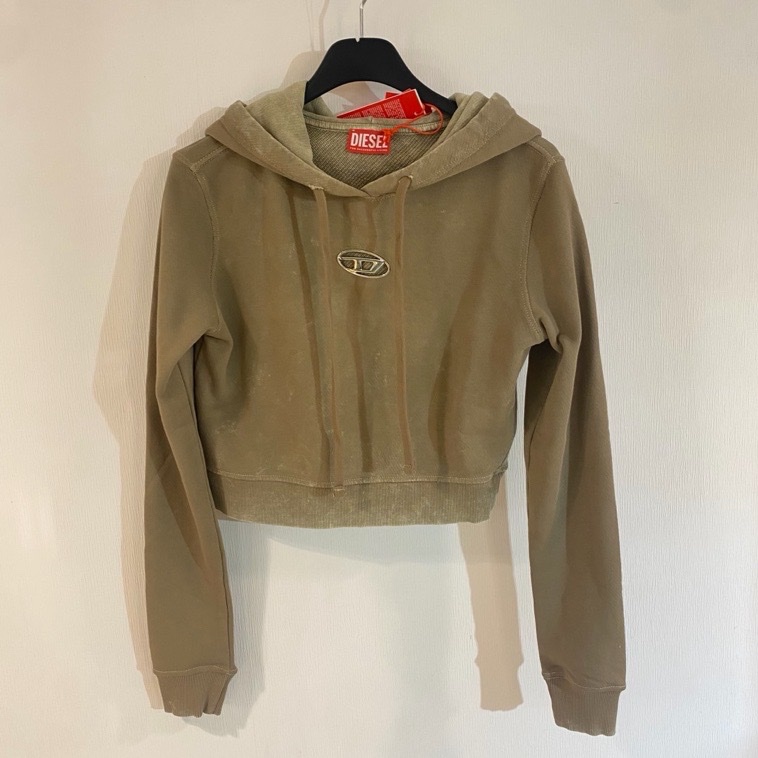 Diesel 短款 連帽衛衣 #S M 女款,兩個顏色-2