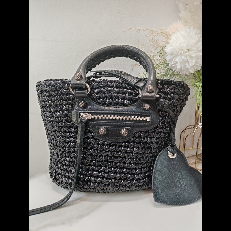 Balenciaga Lecagole 黑色藤籃-1