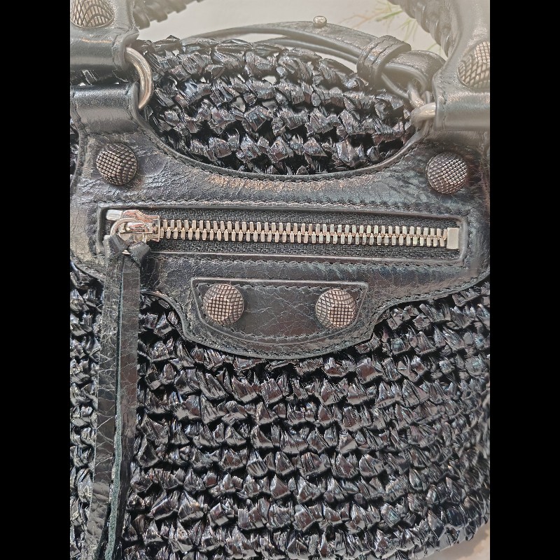 Balenciaga Lecagole 黑色藤籃-4