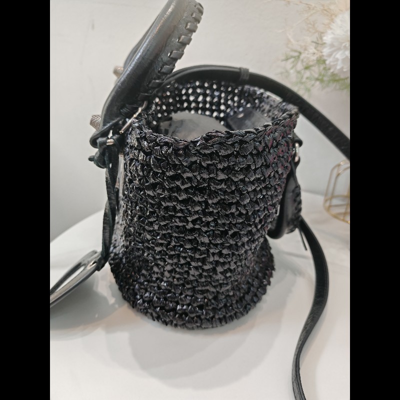 Balenciaga Lecagole 黑色藤籃-6