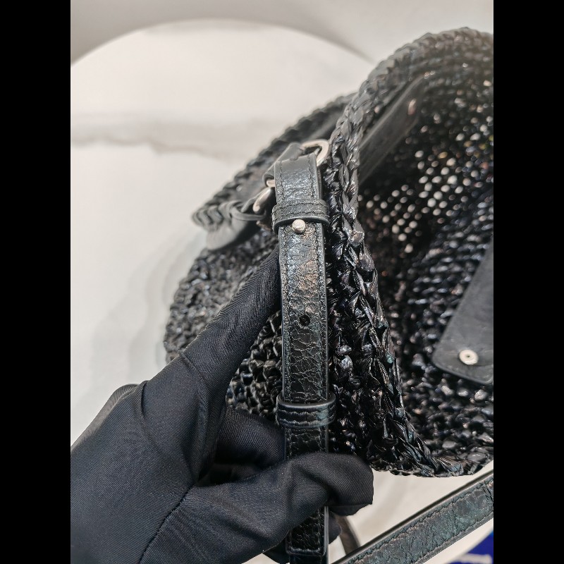 Balenciaga Lecagole 黑色藤籃-16