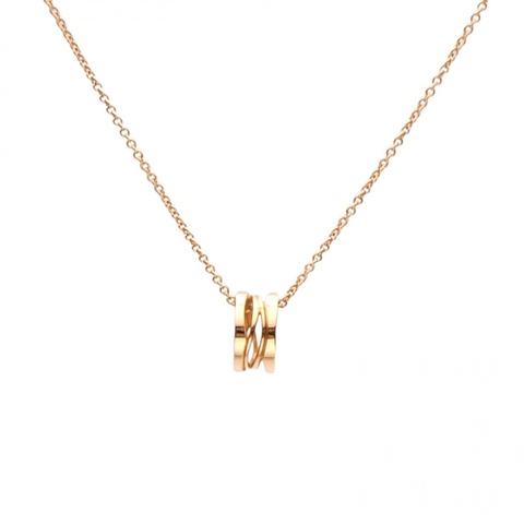 BVLGARI B.ZERO1彈簧項鏈鏤空18K玫瑰金項鏈