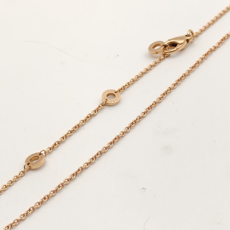 BVLGARI B.ZERO1彈簧項鏈鏤空18K玫瑰金項鏈-4