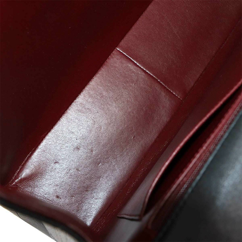 香奈兒 Decamato Matelasse 34 黑色羊皮鏈條肩背包,搭配金色五金配件 (A01094)-7