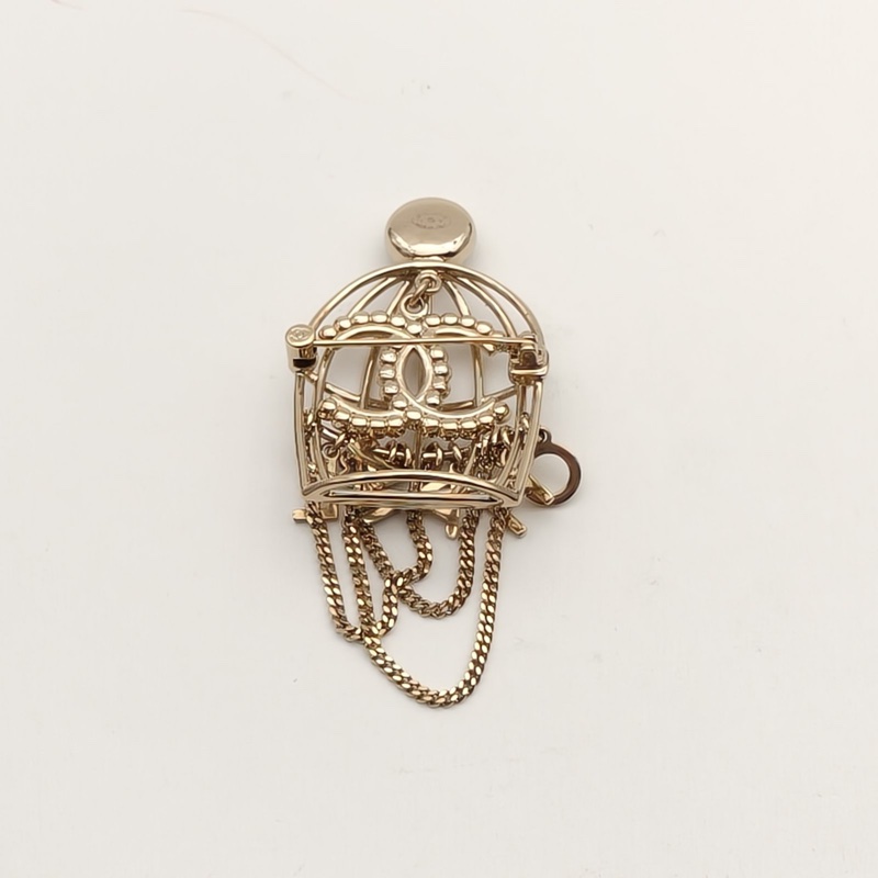 CHANEL 合金24V鳥籠胸針-1