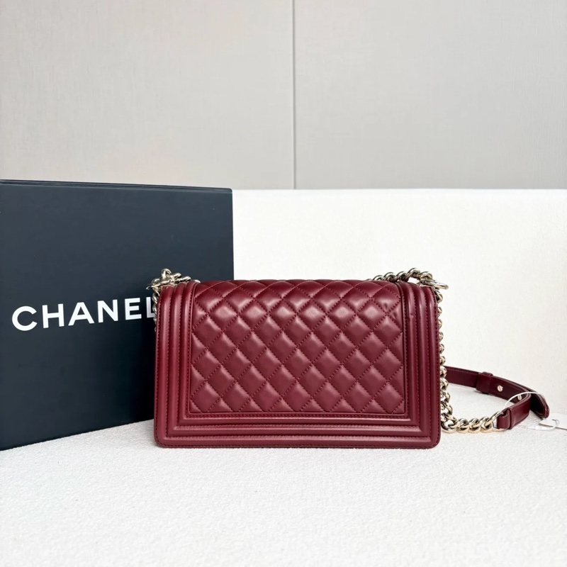 🈶購證 #大全配🉑送禮 #波爾多紅 香奈兒leboy25中號 專櫃25萬多🔥-7