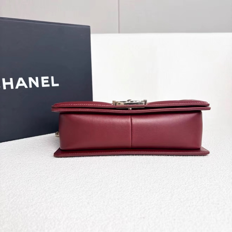 🈶購證 #大全配🉑送禮 #波爾多紅 香奈兒leboy25中號 專櫃25萬多🔥-9