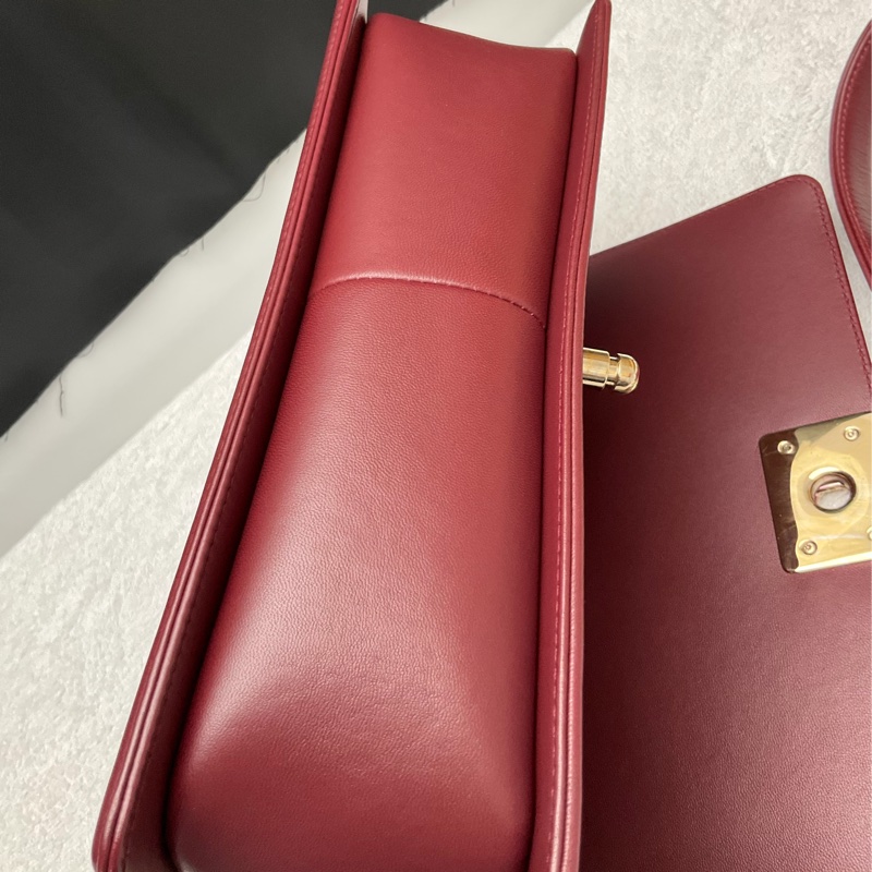 🈶購證 #大全配🉑送禮 #波爾多紅 香奈兒leboy25中號 專櫃25萬多🔥-13