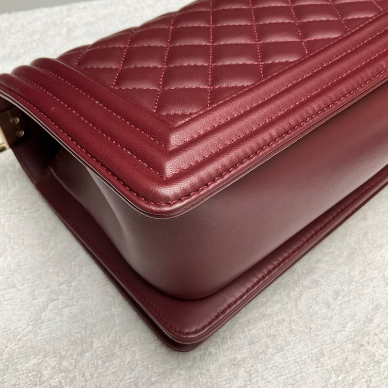 🈶購證 #大全配🉑送禮 #波爾多紅 香奈兒leboy25中號 專櫃25萬多🔥-14