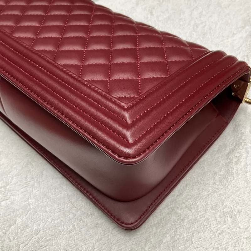 🈶購證 #大全配🉑送禮 #波爾多紅 香奈兒leboy25中號 專櫃25萬多🔥-15