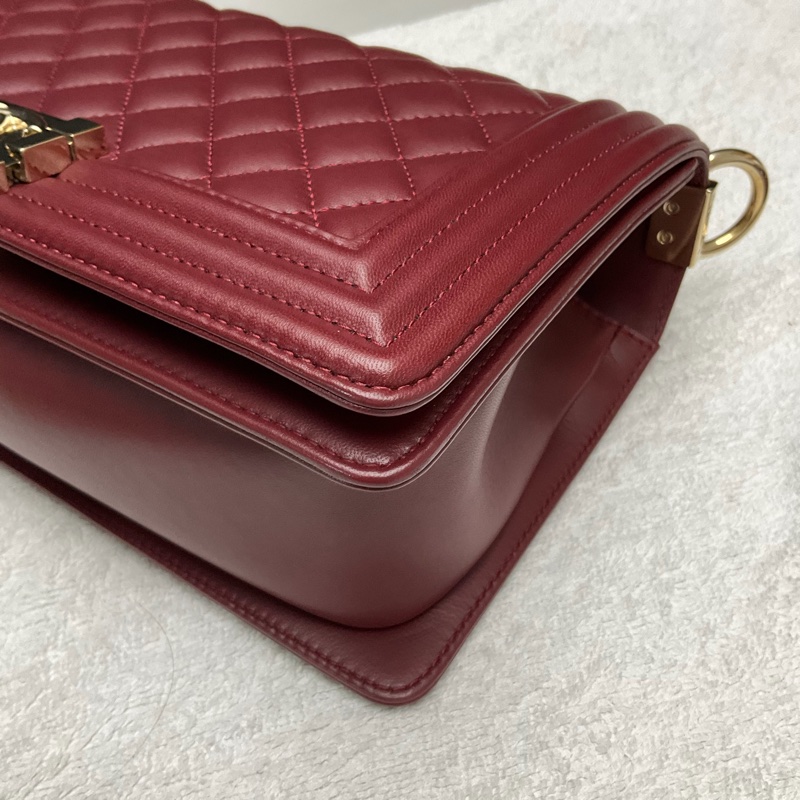 🈶購證 #大全配🉑送禮 #波爾多紅 香奈兒leboy25中號 專櫃25萬多🔥-17