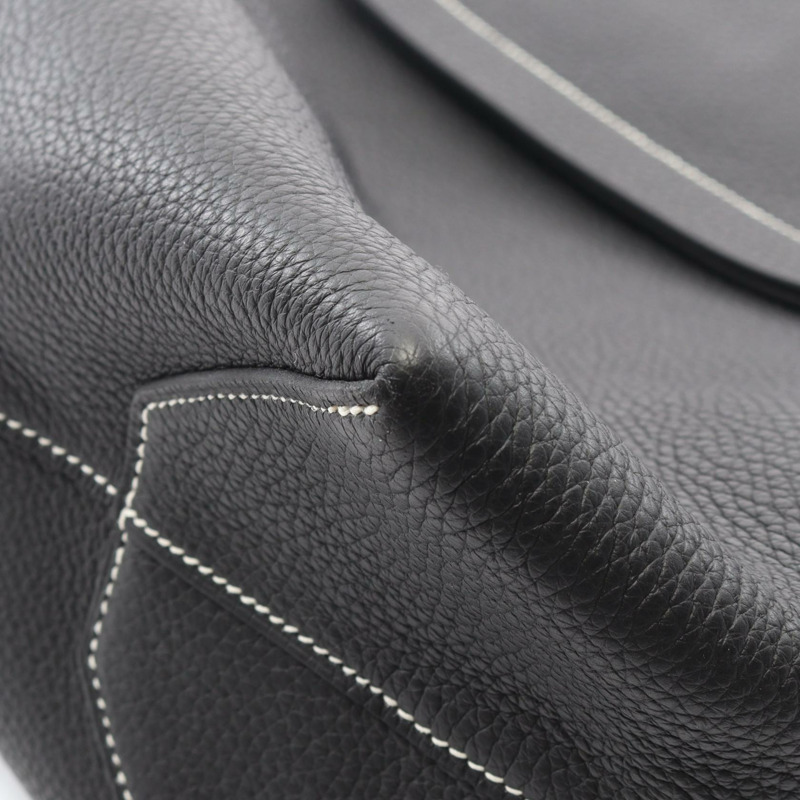 愛馬仕 Cabasserie 46 肩背手提包,Clemence 皮革,黑色,二手,女士款-5