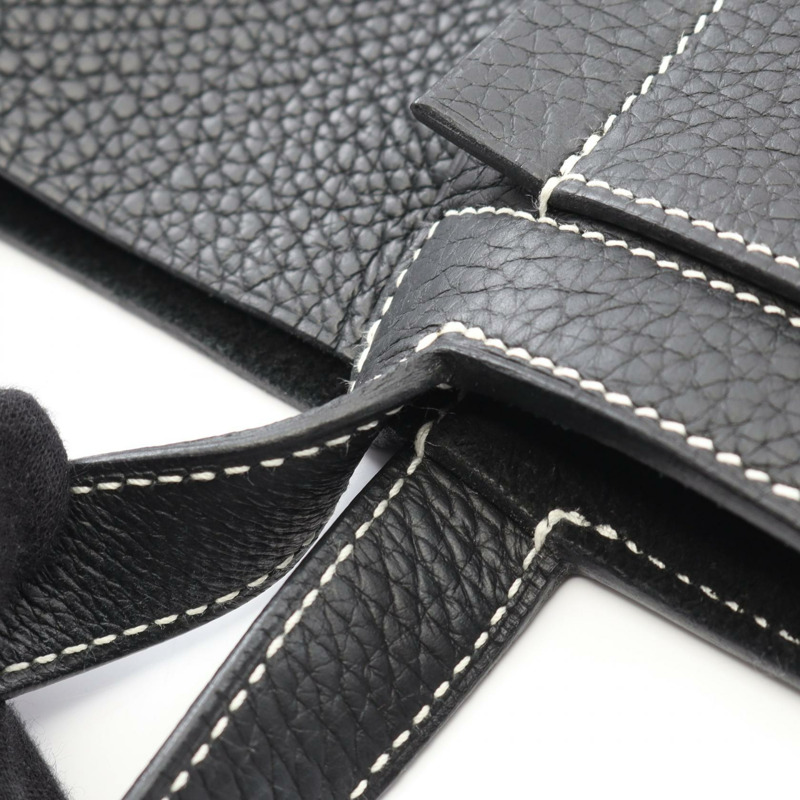 愛馬仕 Cabasserie 46 肩背手提包,Clemence 皮革,黑色,二手,女士款-8