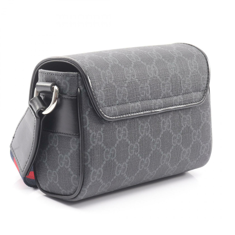 GUCCI GG 超迷你肩背包 Sherry Line 791741 帆布黑色 二手 男士-1