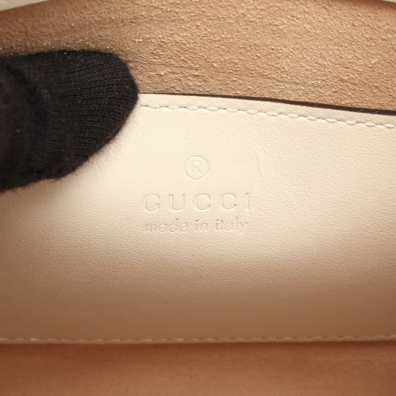 GUCCI GG Marmont 斜背單肩包 696123 白色皮革 二手 女士-3