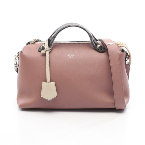 FENDI BY THE WAY 中型單肩斜背包 8BL124 皮革 深粉色 二手