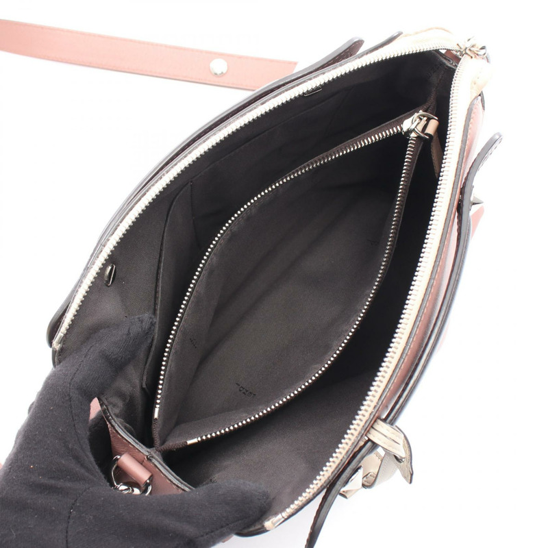 FENDI BY THE WAY 中型單肩斜背包 8BL124 皮革 深粉色 二手-2