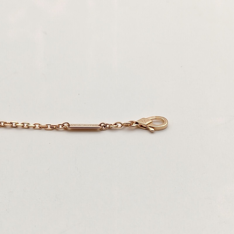 VAN CLEEF&ARPELS LuckySpring手鏈閉合翅膀的瓢蟲18K玫瑰金/紅玉髓/縞瑪瑙S-M碼-3