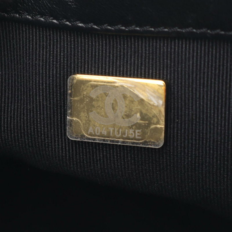 香奈兒 (CHANEL) 絎縫鏈條肩背包 AS3206 羊皮黑色二手女士-4