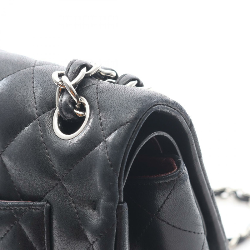 香奈兒 Deca Matelasse 30 經典大單肩包，羊皮材質，黑色，二手 CC-13