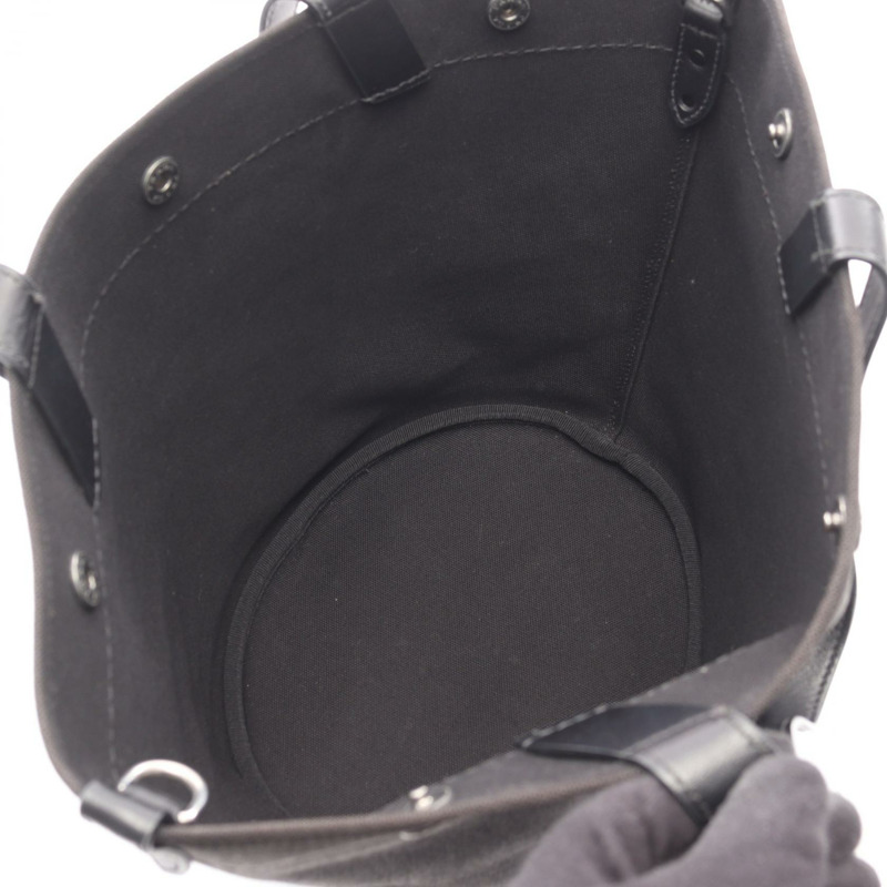 PRADA DENIM+CITY 小牛皮托特單肩斜背包 1BG244 黑色二手-2