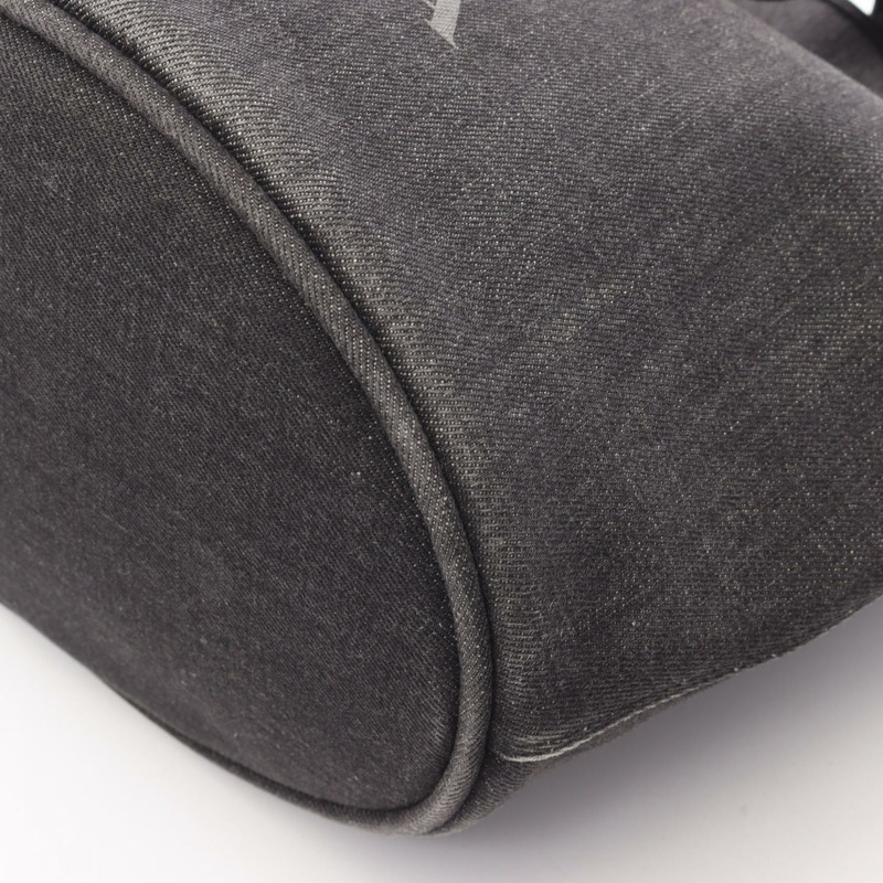 PRADA DENIM+CITY 小牛皮托特單肩斜背包 1BG244 黑色二手-6