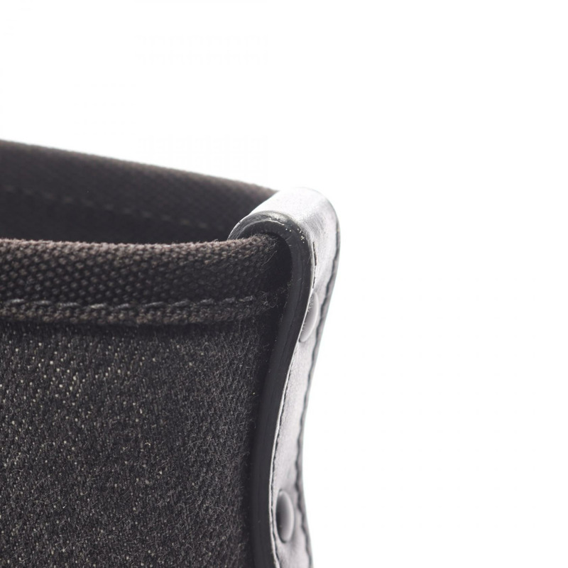 PRADA DENIM+CITY 小牛皮托特單肩斜背包 1BG244 黑色二手-7