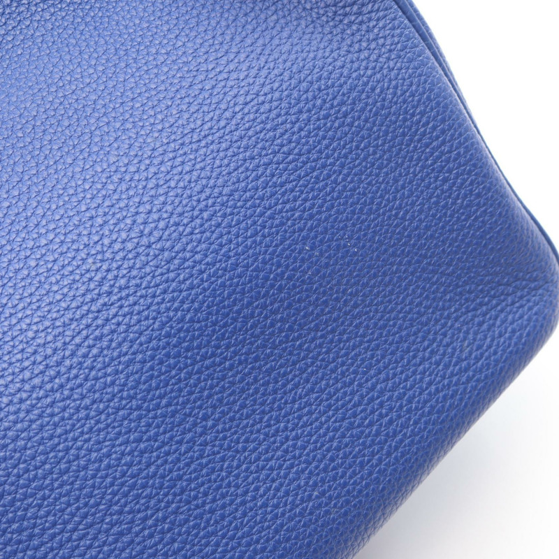 愛馬仕 Birkin 35 手提包，R Togo 皮革，藍色，金色五金，二手女款-6