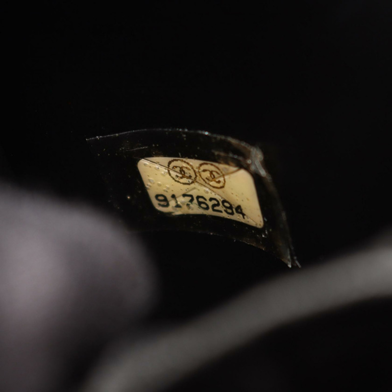 香奈兒 COCO 標誌化妝包 A01998 小牛皮 黑色 二手 金色五金 女士-4