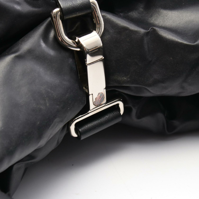 香奈兒 Coco Cocoon 小號手提包 A48610 尼龍皮革 黑色 酒紅色 SHW-6