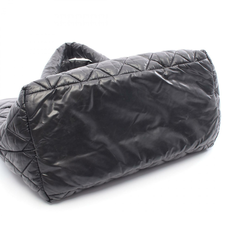 香奈兒 Coco Cocoon 小號手提包 A48610 尼龍皮革 黑色 酒紅色 SHW-7