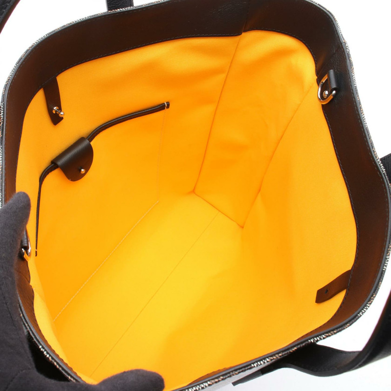 GOYARD sac voltaire 手提包 VOLTA3MMLTY01CL01P 帆布皮革 黑色 二手-2