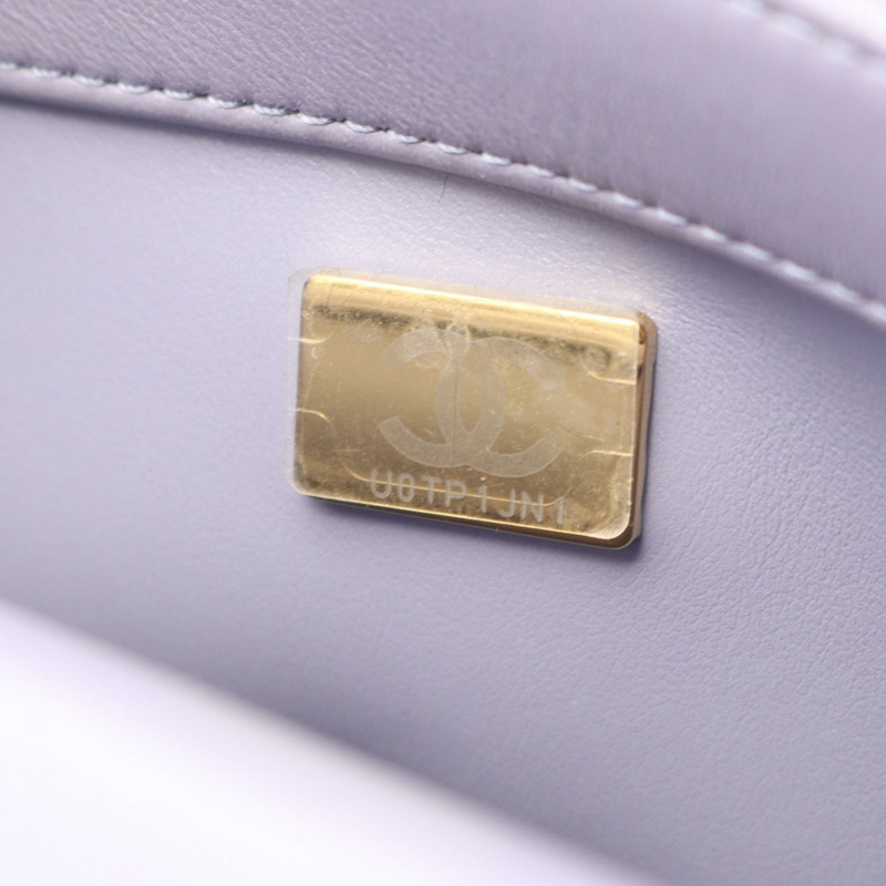 香奈兒 (CHANEL) 絎縫迷你翻蓋鏈條斜背包 AS4986 淡紫色羊皮-4